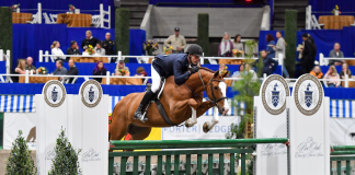 Jef Lauwers and Hallpass Surpass the Class to Win $30,000 USHJA International Hunter Derby at Pin Oak Charity Horse Show