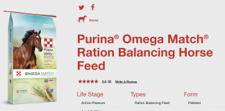 A Holistic Approach to Equine Nutrition: Purina® Omega Match™ Ration Balancing Horse Feed