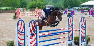 Lisa Goldman-Smolen and Sovereign Soar to $25,000 HITS Grand Prix Victory at Lamplight Spring Classic II
