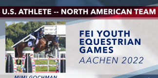 Mimi Gochman Selected to Represent United States at FEI Youth Equestrian Games 2022 in Aachen, Germany