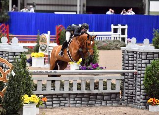 Courtney Lenkart and Glorieus Make Glorious Return to USHJA International Hunter Derby Winner’s Circle at Pin Oak Charity Horse Show
