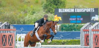 Karin Binz and Julia Rossow Ride to USHJA National Hunter Derby Wins at Surf & Turf International
