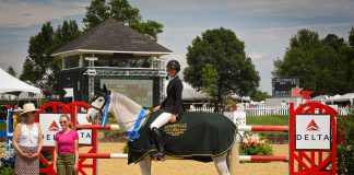 Carly Anthony and Jet Blue Fly into First Place in the $38,700 Delta Airlines FEI 4* Power & Speed Stakes at the Upperville Colt & Horse Show