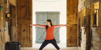 Improve Your Riding Balance, Strengthen Your Inner Thigh, and Stretch Your Side Body with the Triangle Pose